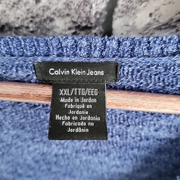 Calvin Klein Womens Blue V Neck Sweater Size XXL - Picture 4 of 9